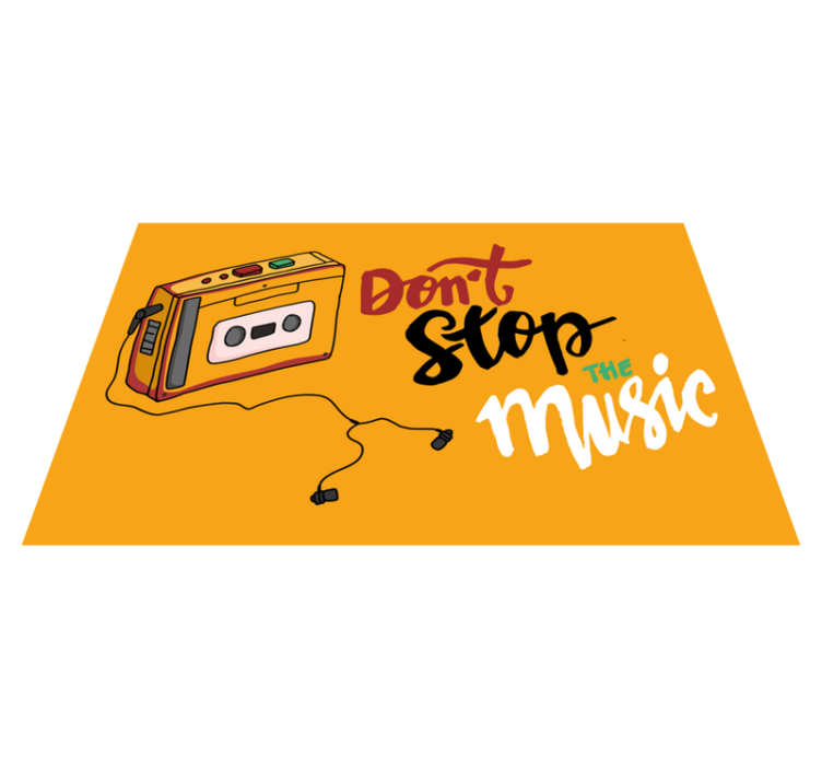 Vinyl Teppich Text retro-kassettenthema - TenStickers