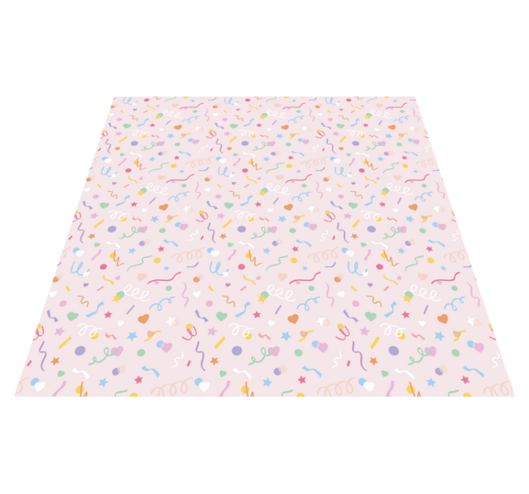 Vinyl Teppich Baby buntes partykonfetti - TenStickers