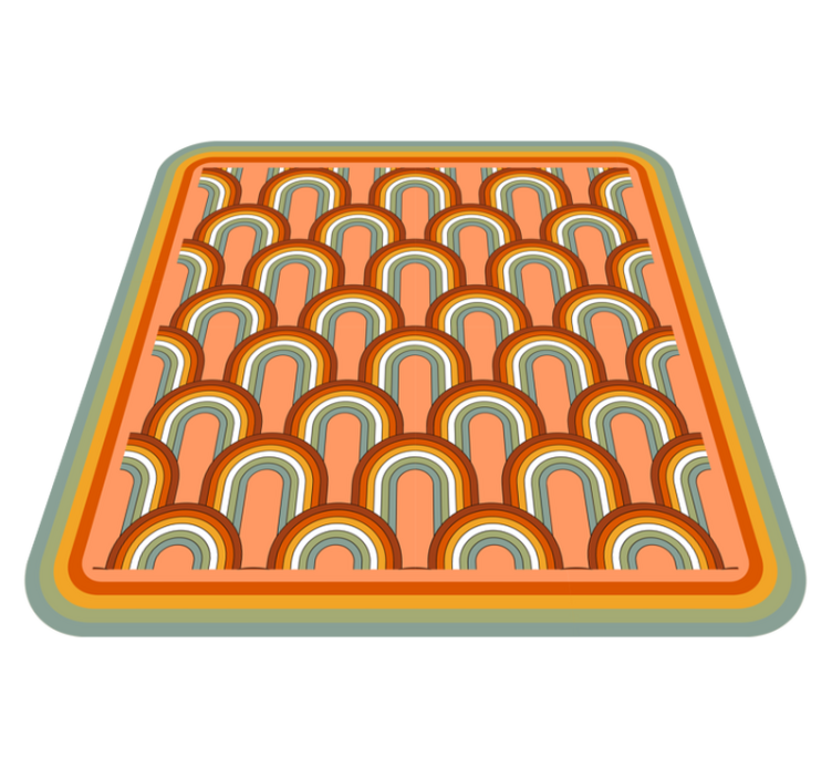 Vinyl Teppich geometrisch farbenfrohe bogenmuster - TenStickers