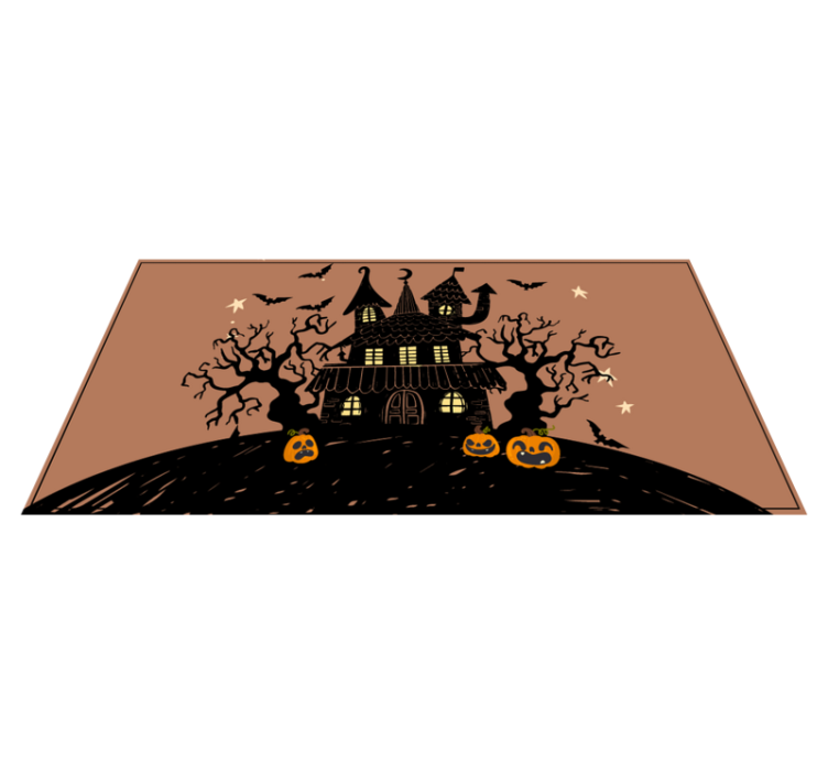 Vinyl Teppich Halloween spukhausszene - TenStickers