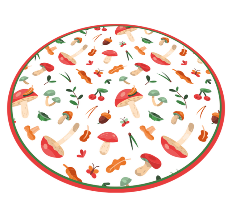 Vinyl Teppich Blumen pilz-blumenmotiv - TenStickers