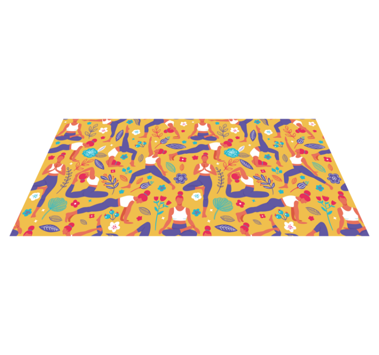 Vinyl Teppich Jugendzimmer lebendige yoga-motive - TenStickers