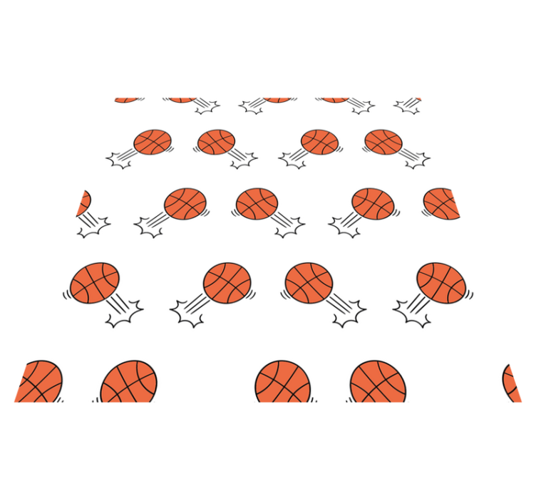 Vinyl Teppich kindlich basketball-bewegungsmuster - TenStickers