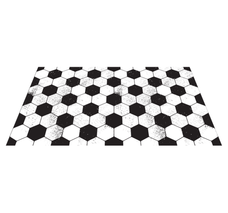 Vinyl teppich geometrisch schwarz und weiß hexagonal - TenStickers