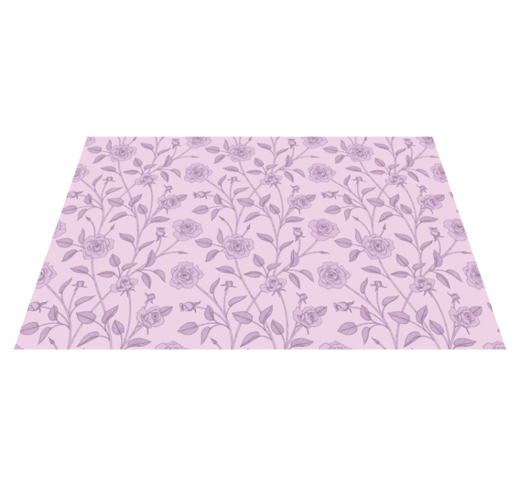 Vinyl Teppich Blumen lavendel blumenmuster - TenStickers