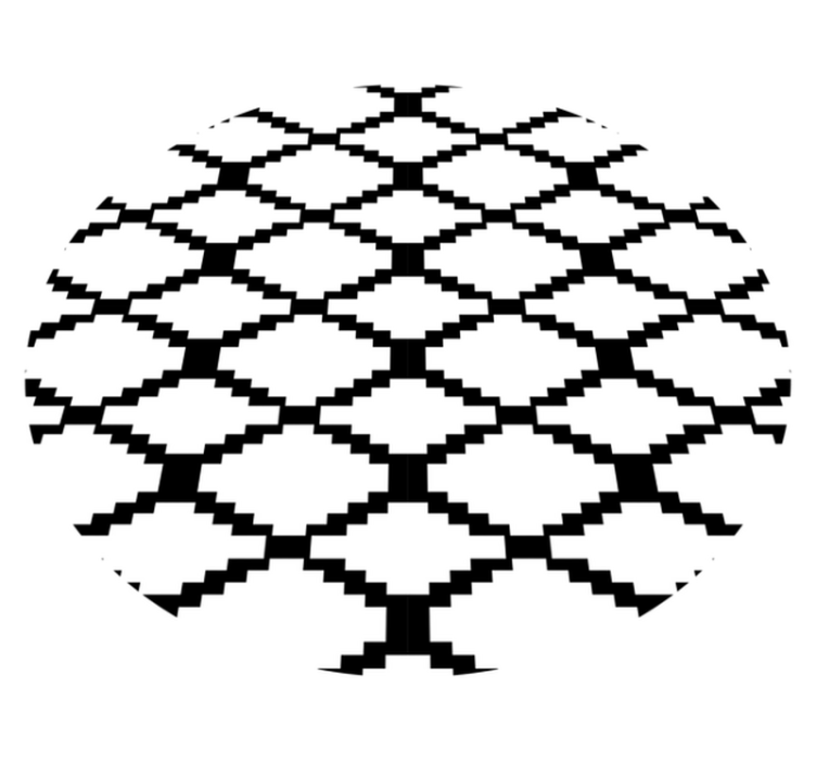 Vinyl Teppich geometrisch modernes schwarzweiß - TenStickers