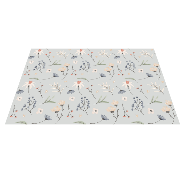 Vinyl Teppich Blumen blumenblattillustration - TenStickers