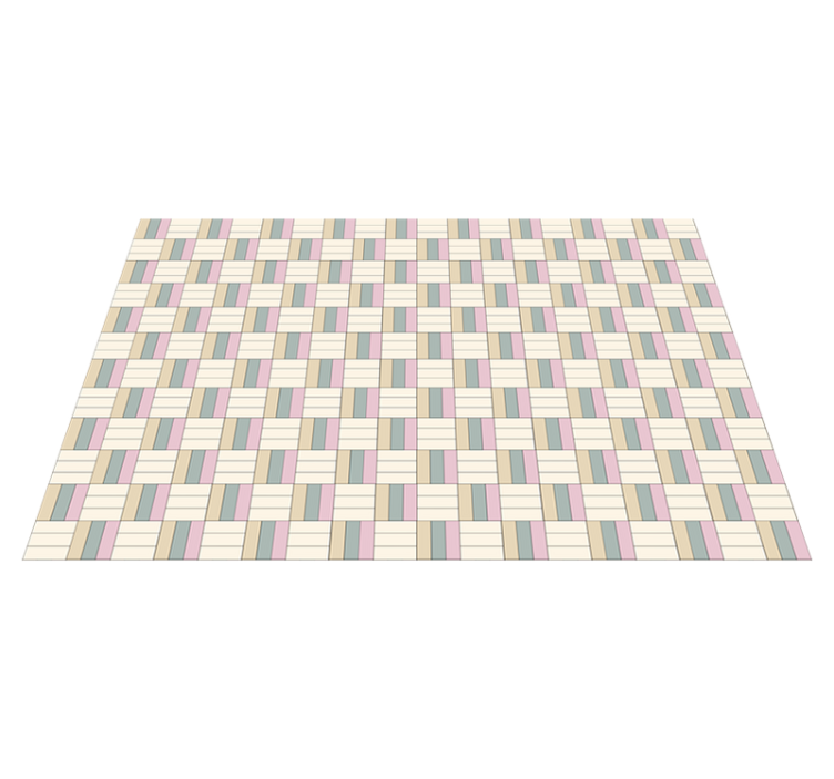 "kawaii-stil" dreifachmuster-fliesenteppich - TenStickers