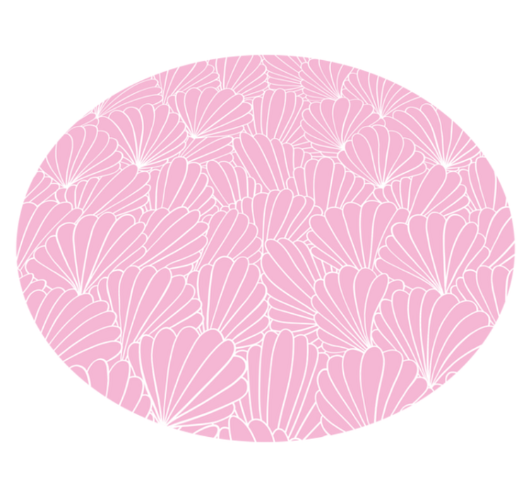 Vinyl Teppich Bad rosa muschelmuster - TenStickers