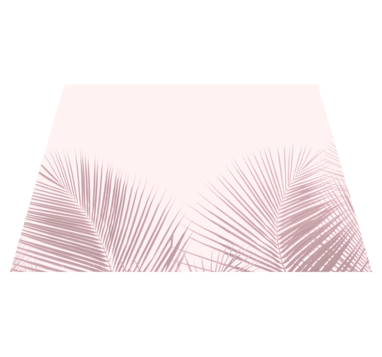 Vinyl teppich blumen mit eleganter palmenmotivik - TenStickers