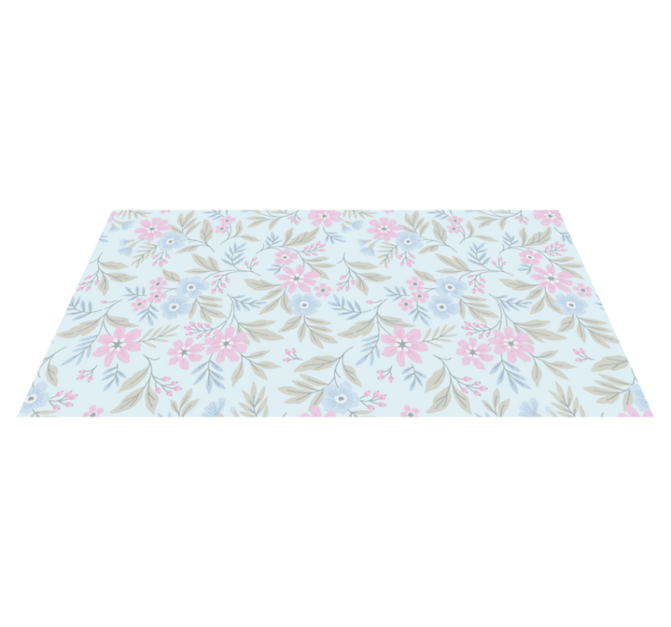 Vinyl Teppich Blumen florales Pastell-Design - TenStickers