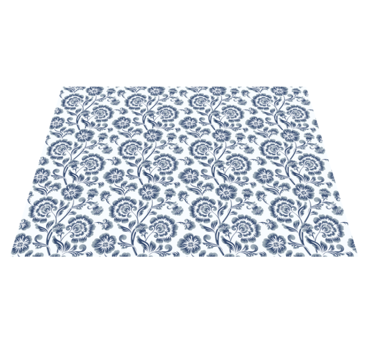 Vinyl Teppich Blumen blumige Eleganz Muster - TenStickers