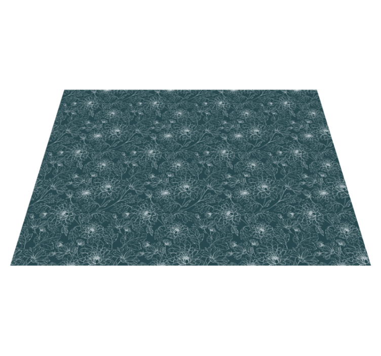 Vinyl Teppich Blumen botanisches Muster Overlay - TenStickers