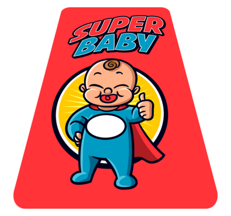 Vinyl Teppich Baby superhelden-kleinkind-thema - TenStickers