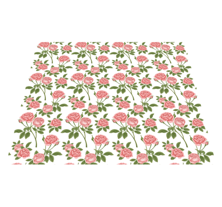 Vinyl Teppich Blumen botanisches rosenmuster - TenStickers
