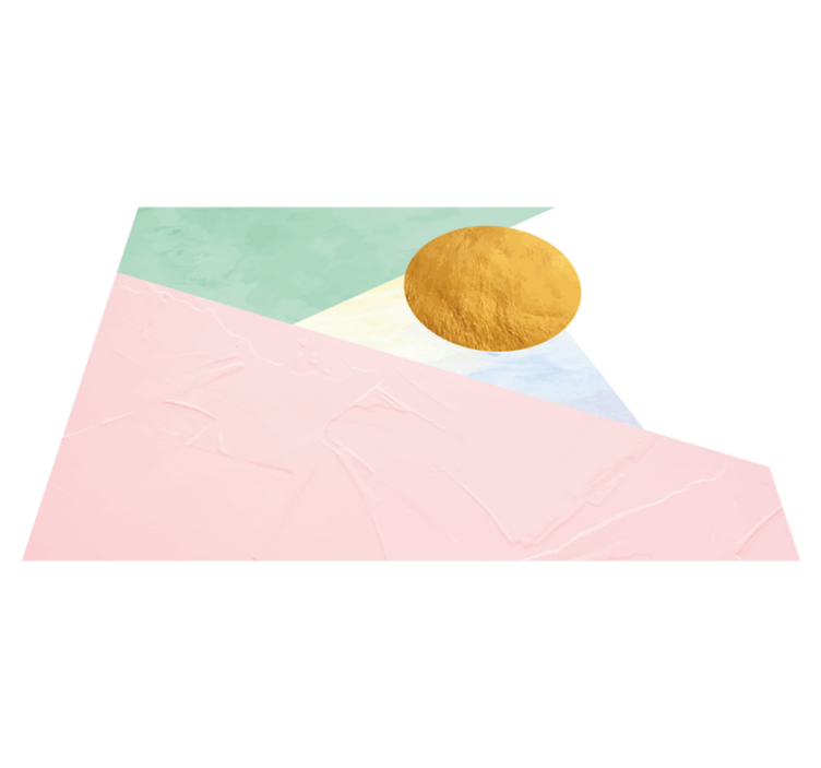 Vinyl Teppich geometrisch geometrische pastellfarbene formen - TenStickers