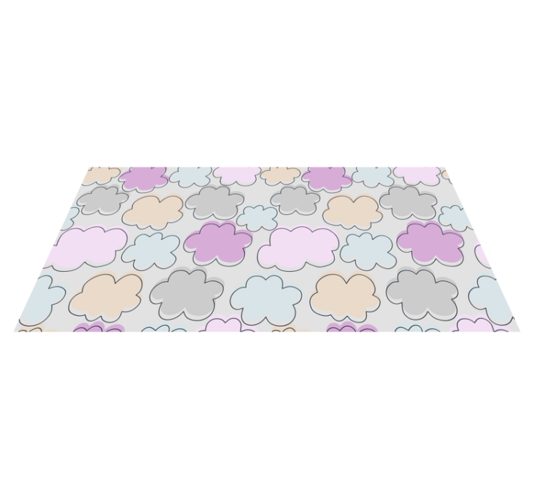 Vinyl Teppich Kinder wolkiges pastell - TenStickers