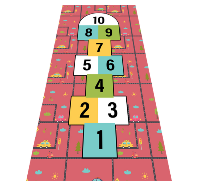 Vinyl Teppich Spiele himmel und hölle-spielzeit - TenStickers