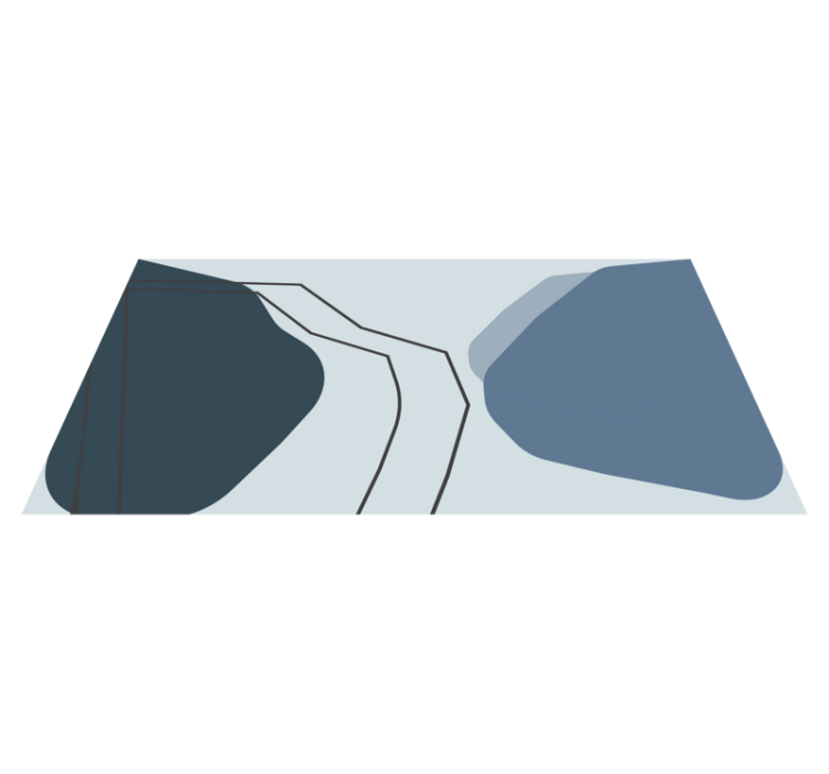 Vinyl Teppich geometrisch abstrakte konturlinien - TenStickers