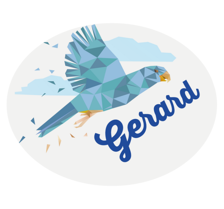 Vinyl Teppich mit Namen individueller geometrischer adler - TenStickers