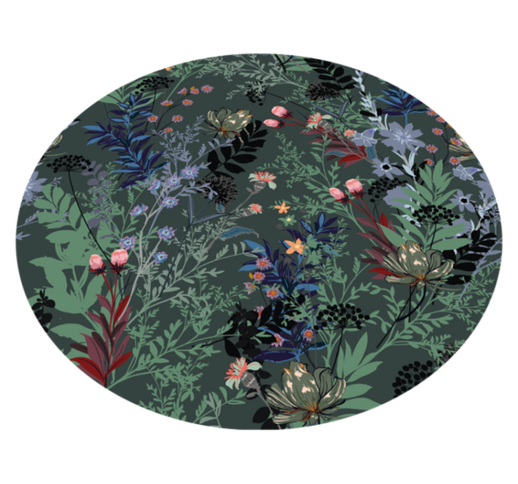 Vinyl Teppich Blumen botanisches motiv - TenStickers