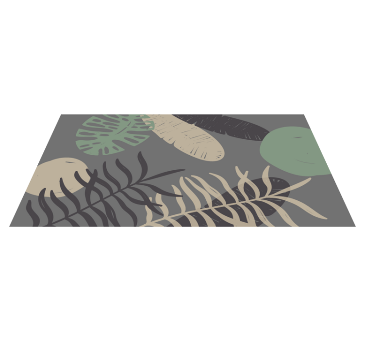 Vinyl Teppich Blumen botanisches Blattmuster-Design - TenStickers