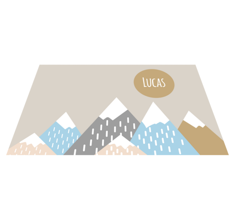 Vinyl Teppich mit Namen anpassbare berglandschaft - TenStickers