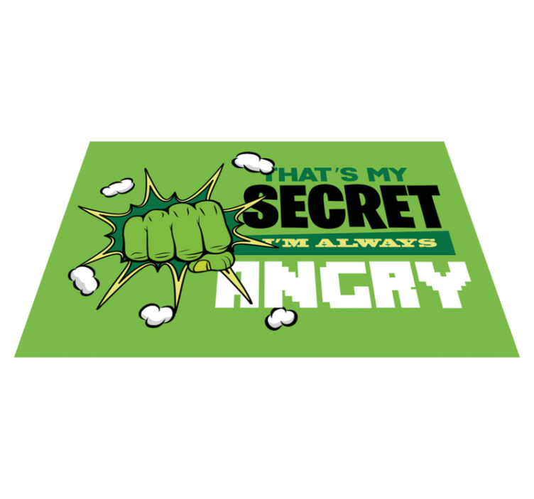 Vinylteppich kindlich Ich bin immer sauer - TenStickers