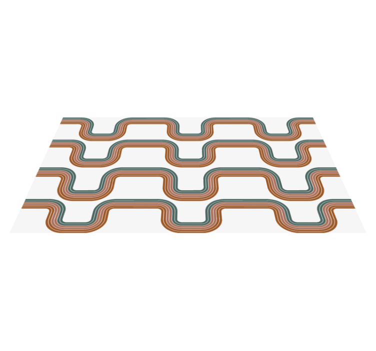 Vinylteppich Vintage Abstrakte minimale wellen - TenStickers