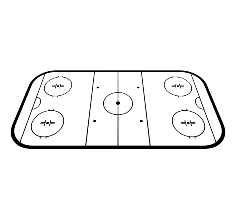 Vinyl Teppich Spiele eishockeybahn - TenStickers