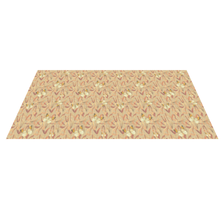 Vinyl Teppich Wohnzimmer ensemble mit blumenmuster - TenStickers