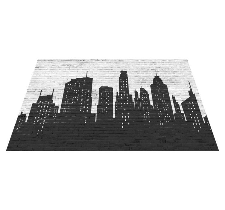 Vinylteppich Steine Brickwall-skyline - TenStickers