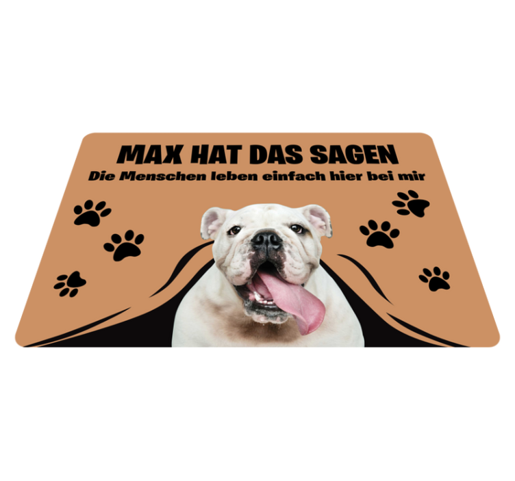 Vinyl Teppich Haustier hat das Sagen - TenStickers
