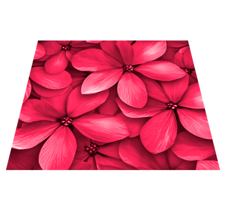 Vinylteppich Flur rote digitale Blumen - TenStickers