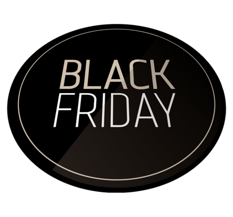 Vinyl Teppich rund runden Black Friday Rund um den Black Friday - TenStickers