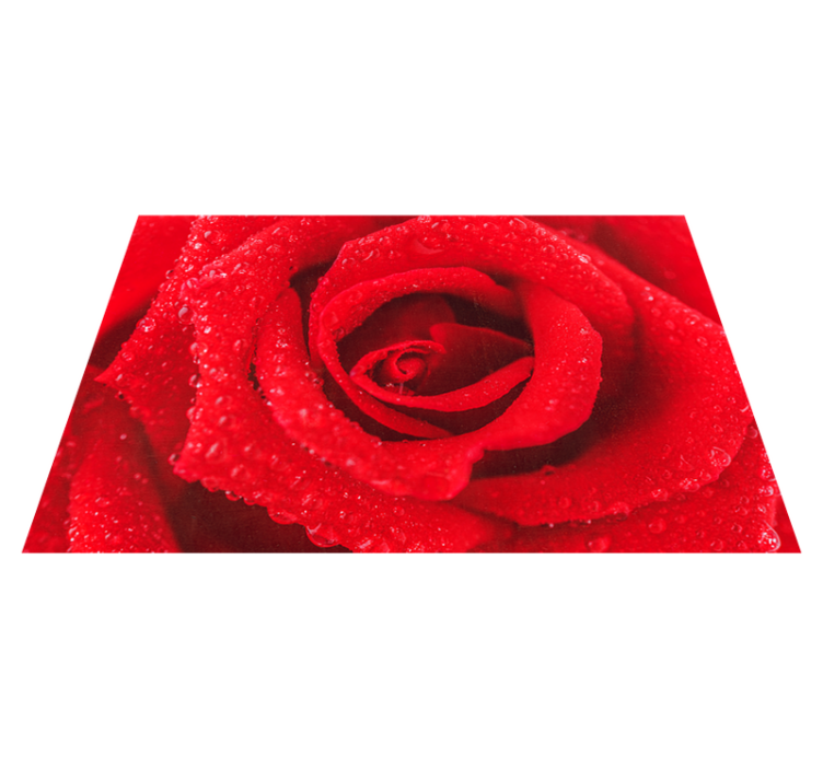 Vinyl Teppich rot rose - TenStickers