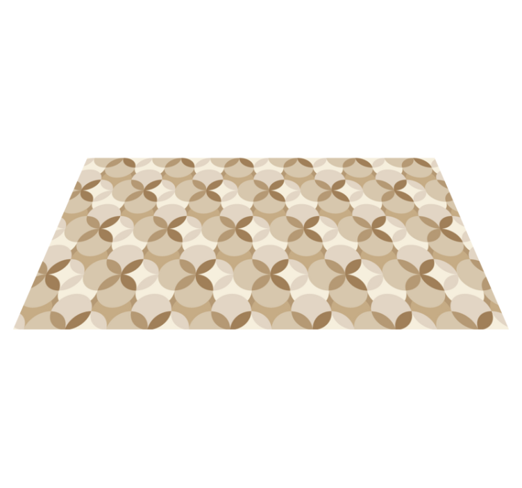 Vinyl Teppich beige kreise - TenStickers