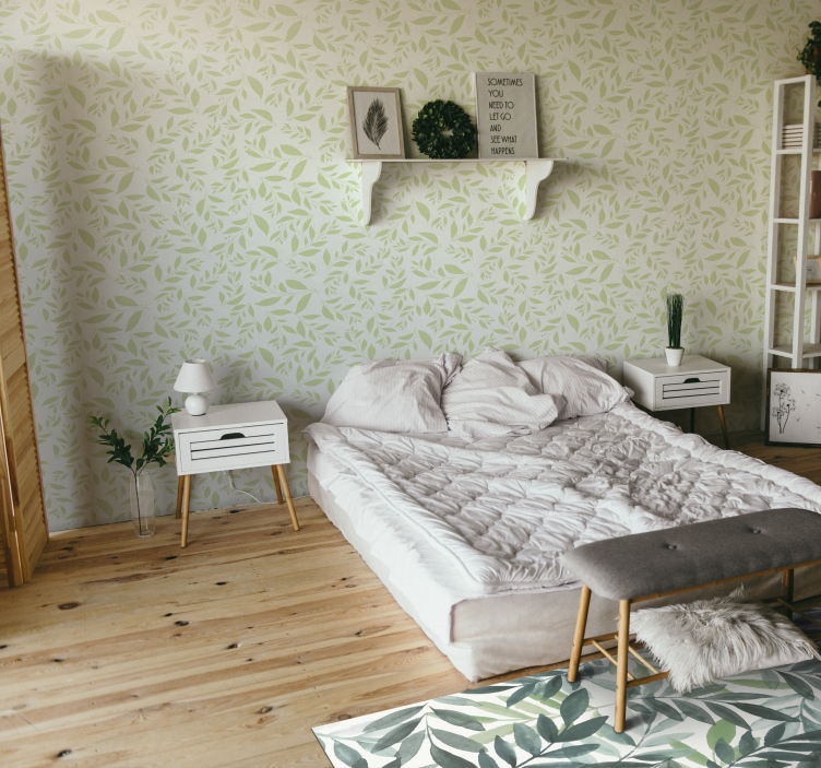 Vinyl Teppich Blumen botanisches laub - TenStickers