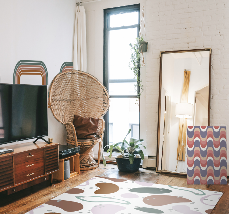 Vinylteppich minimalistisch Unregelmäßiges abstraktes formmuster - TenStickers