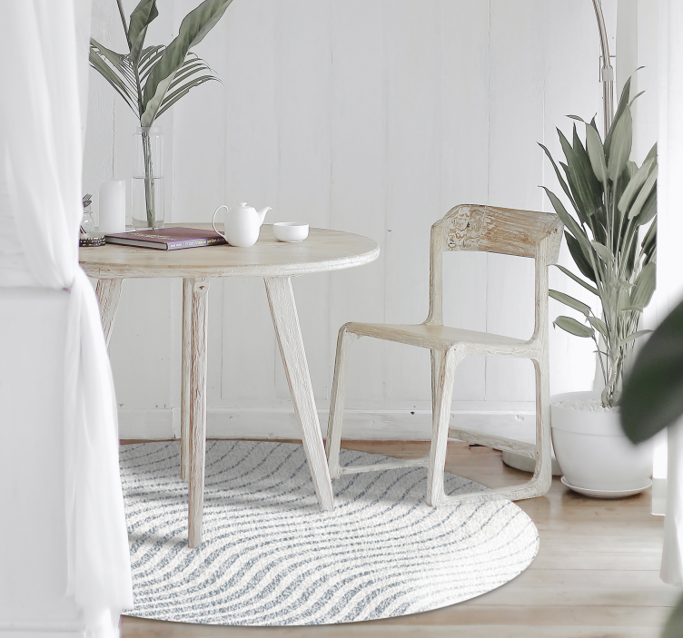 Vinyl Teppich Wohnzimmer sanfte wellenmuster - TenStickers