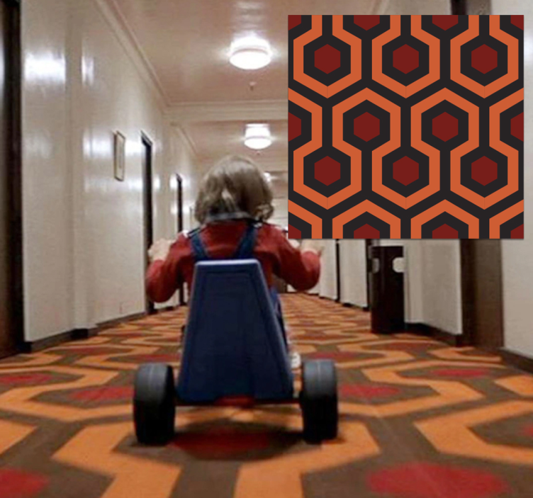 Vinylteppich geometrisch Leuchtender flur - TenStickers