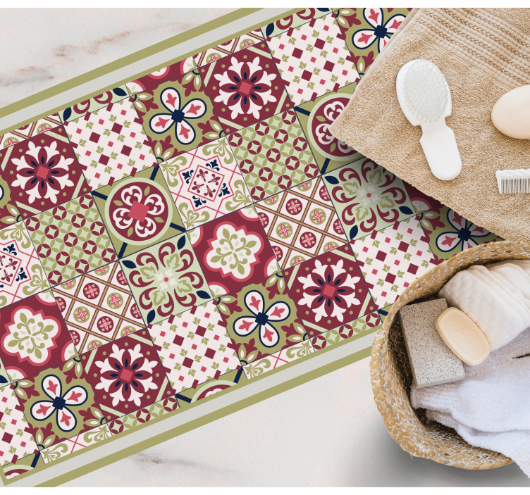 Vinyl Teppich Bad bunt gemusterte motive - TenStickers