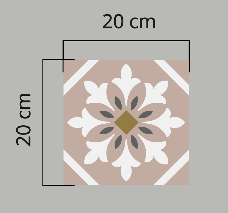 Vinylteppich geometrisch Braune Fliesen - TenStickers