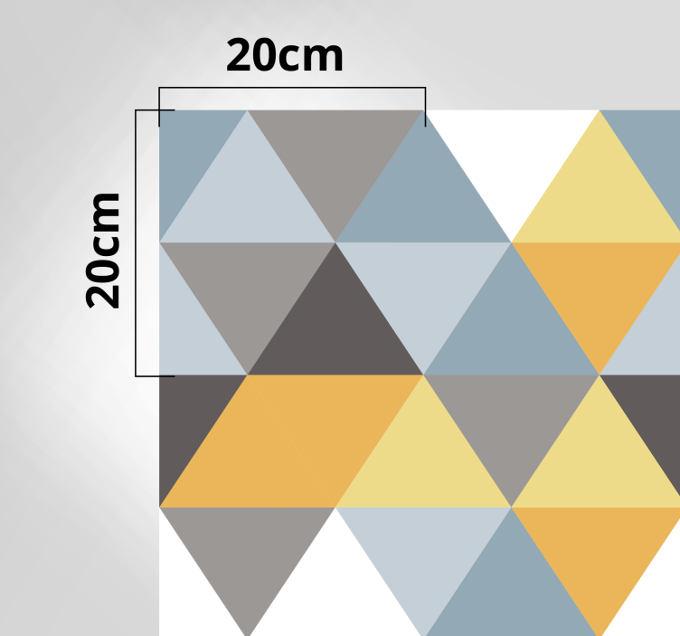 Vinyl Teppich geometrisch dreieckiges mosaik - TenStickers