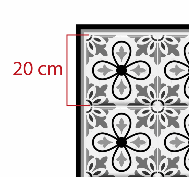 Vinyl Teppich Küche Portugal schwarz und weiß - TenStickers