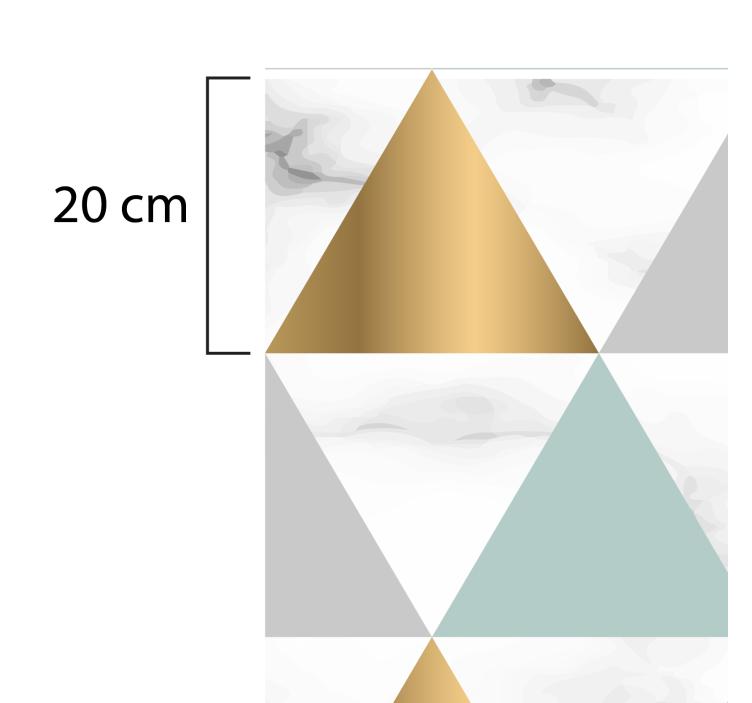 Vinyl Teppich geometrisch geometrisches dreieck mosaik - TenStickers