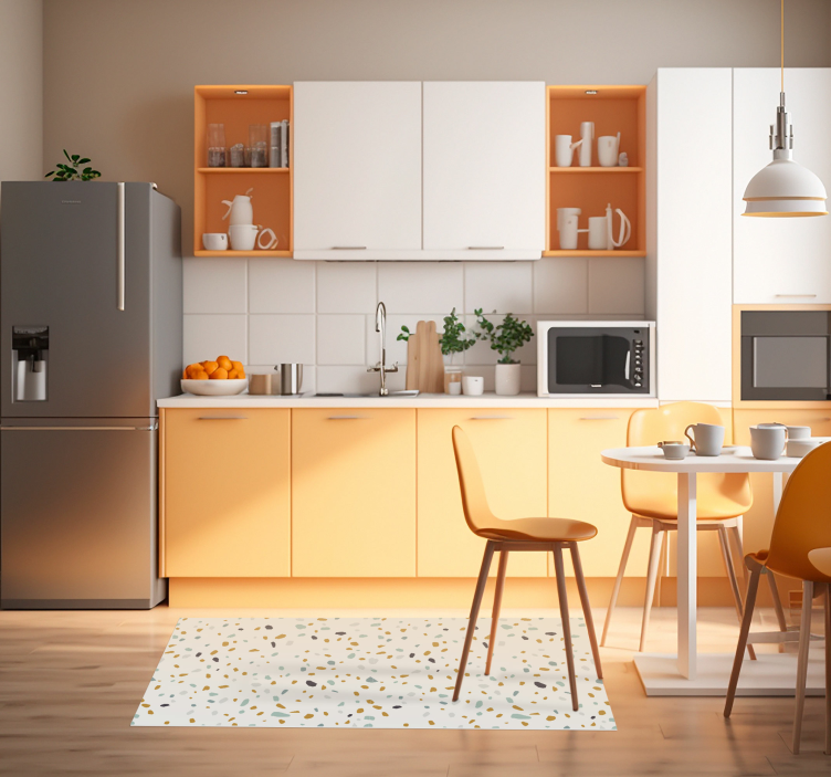 Vinyl Teppich Küche Terrazzo im nordischen Stil - TenStickers