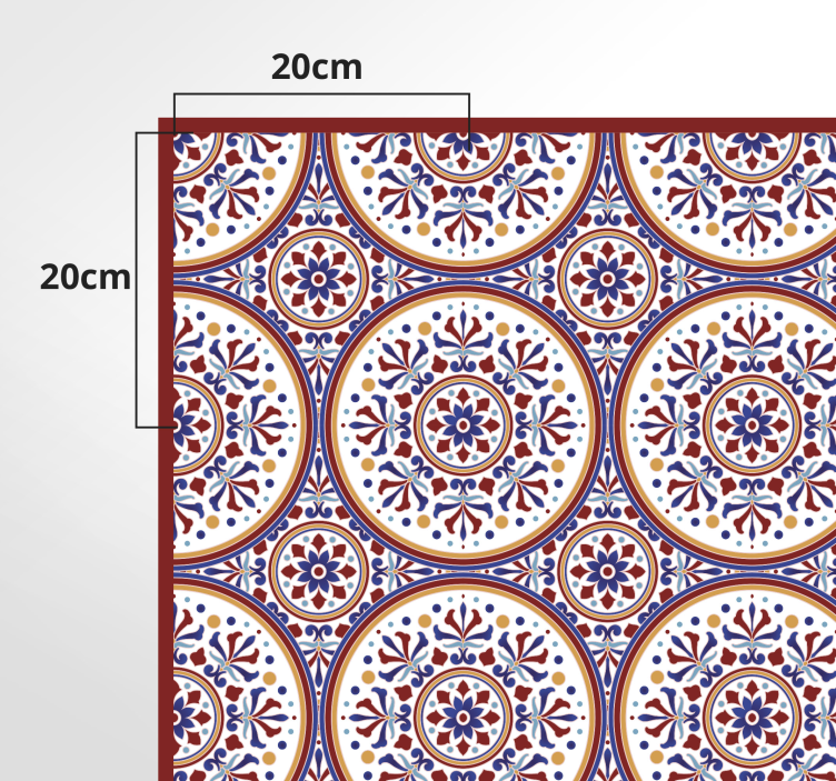 Vinylteppich Flur Majolika fliesen - TenStickers