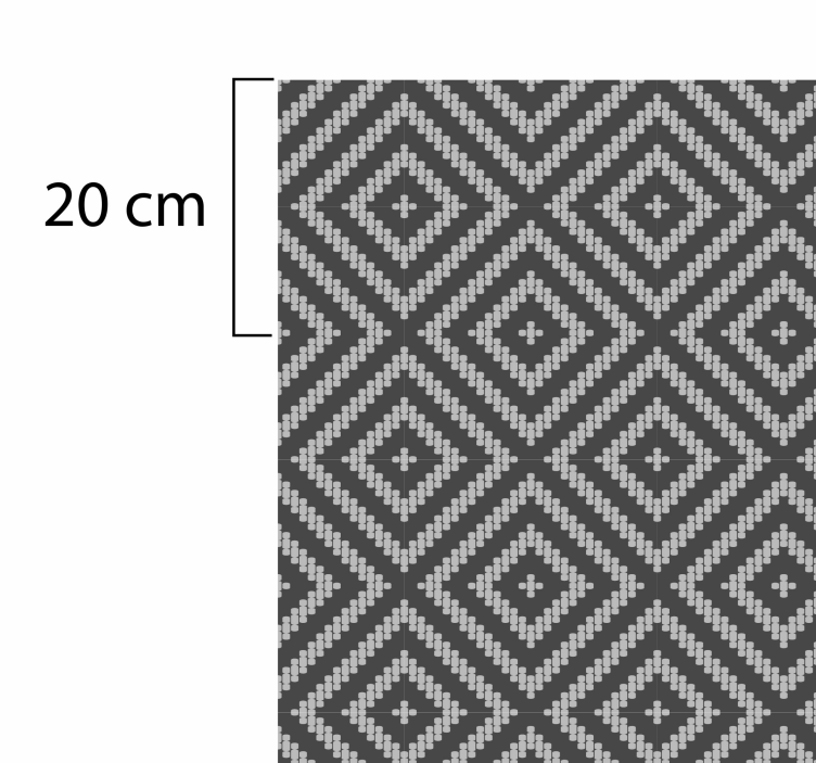 Vinylteppich geometrisch Grau gemusterte fliese - TenStickers