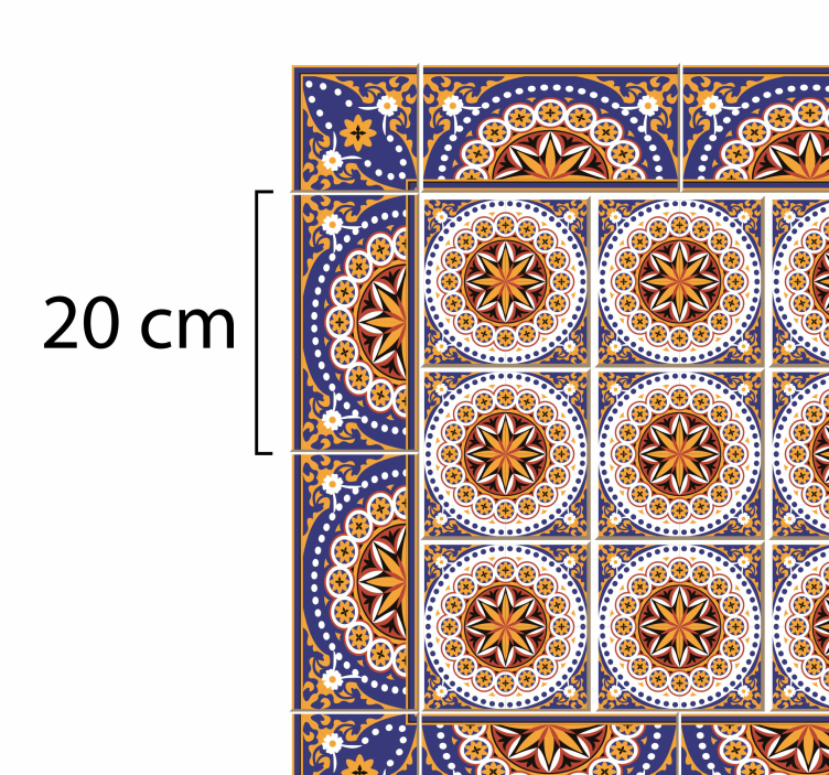 Vinyl Teppich Küche formen mehrfarbig - TenStickers